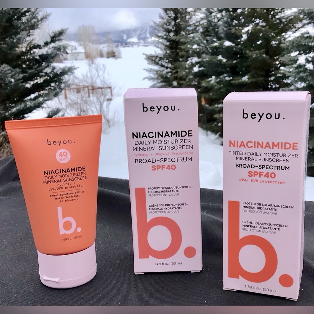 2 NEW beyou niacinamide daily tinted moisturizer spf 40 mineral face sunscreen